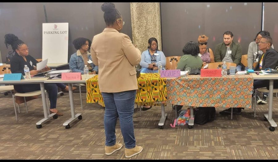 Dr. Adrienne Kennedy facilitating a training with community partners